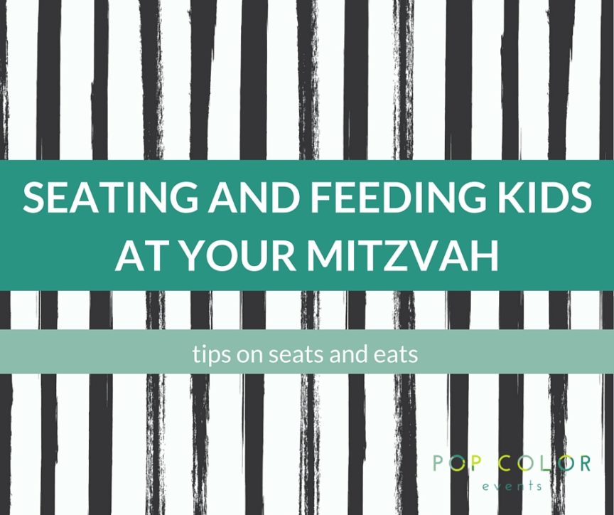 Seating adult guests at tables can always be a bit tricky, but seating kids at your Bar or Bat Mitzvah can be even more confusing! Here are answers to some common questions I hear. | Pop Color Events | Adding a Pop of Color to Bar & Bat Mitzvahs in DC, MD & VA