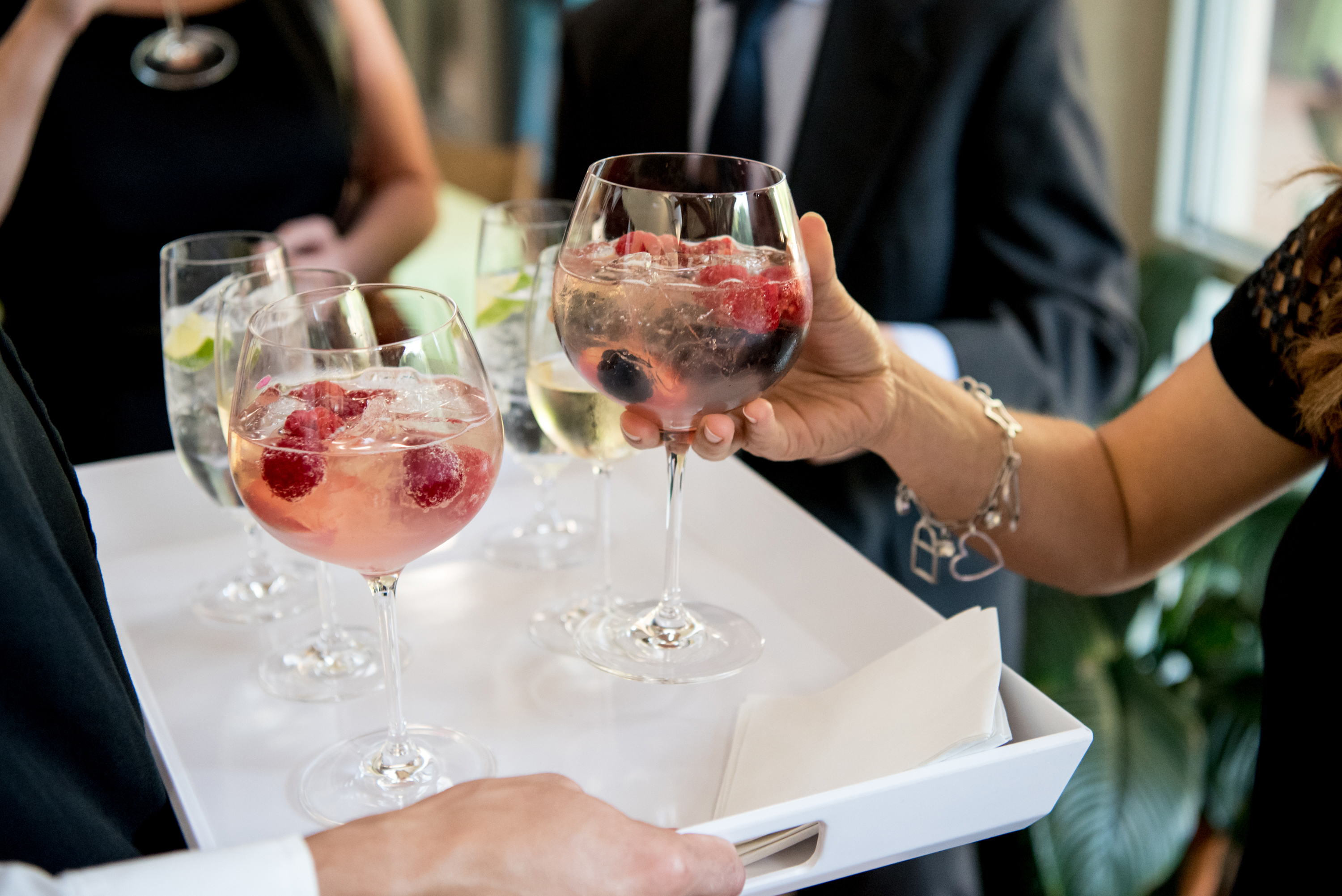Summer Berry Sangria for Camp Color War Bat Mitzvah at Temple Rodef Shalom in Falls Church, VA | Pop Color Events | Adding a Pop of Color to Bar & Bat Mitzvahs in DC, MD & VA | Photo by Greg Land Photography