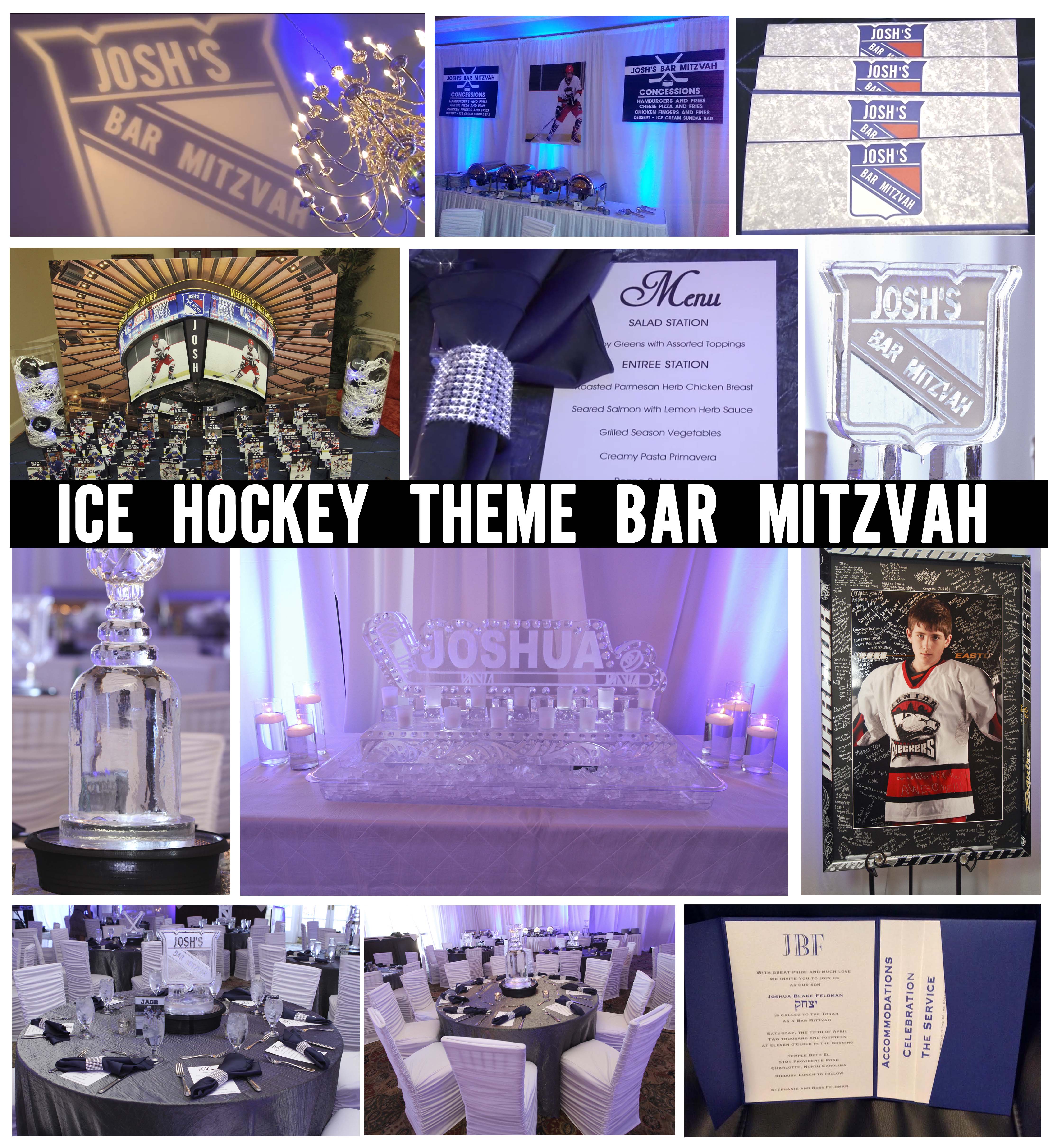 Ice Hockey Bar Mitzvah Party | Cutie Patootie Creations | Pop Color Events | Adding a Pop of Color to Bar & Bat Mitzvahs in DC, MD & VA