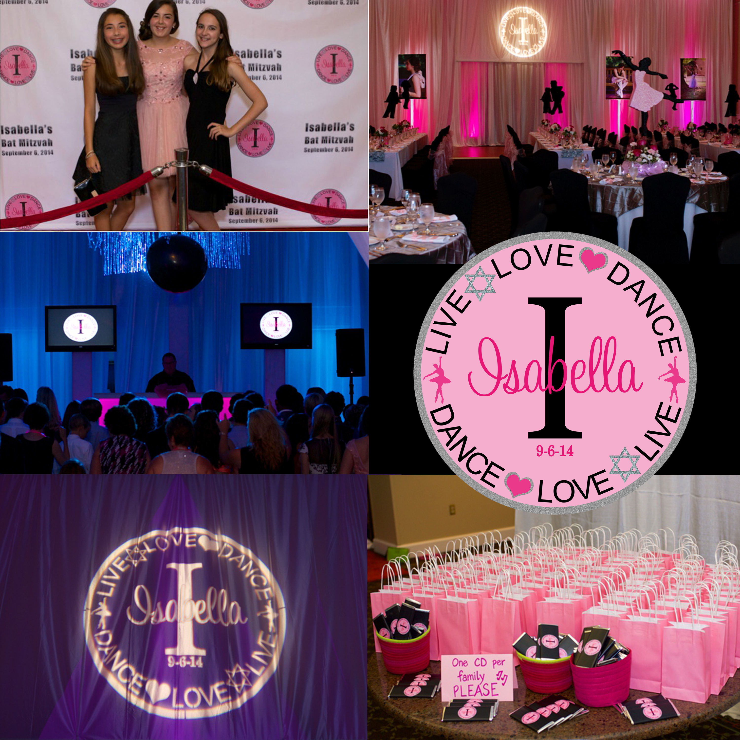 Pink Live Love Dance Party | Cutie Patootie Creations | Pop Color Events | Adding a Pop of Color to Bar & Bat Mitzvahs in DC, MD & VA