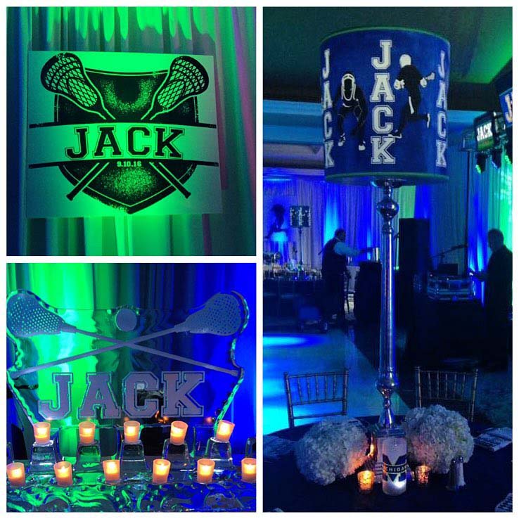 Lacrosse Wrestling Bar Mitzvah Party | Cutie Patootie Creations | Pop Color Events | Adding a Pop of Color to Bar & Bat Mitzvahs in DC, MD & VA