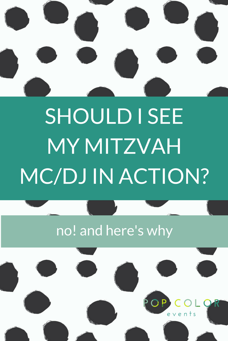 Selecting the right Bar or Bat Mitzvah MC/DJ is tough, but seeing them at someone else's party is a bad idea. Here's why and how to choose your MC/DJ. | Pop Color Events | Adding a Pop of Color to Bar & Bat Mitzvahs in DC, MD & VA