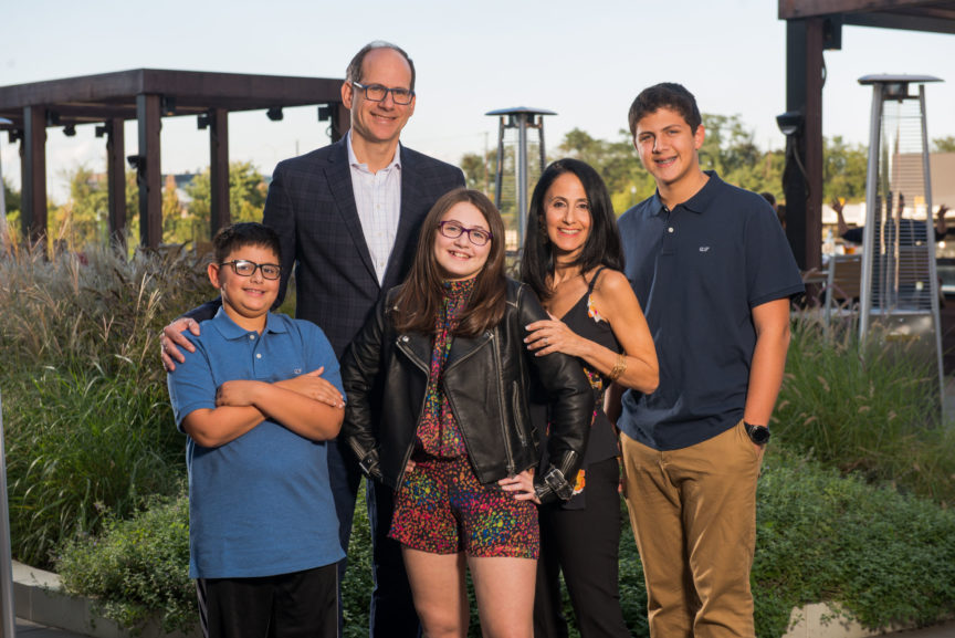Reisa's colorful pink and orange Bat Mitzvah at Pinstripes Pike and Rose Bethesda | Pop Color Events | Adding a Pop of Color to Bar & Bat Mitzvahs in DC, MD & VA | Photo by Bradley Images
