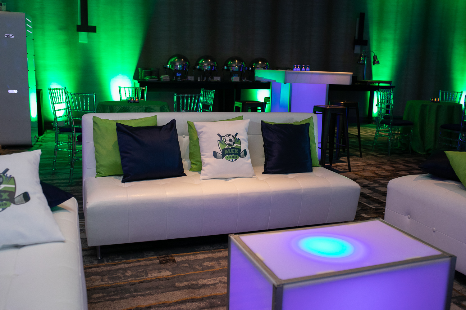 Alex's Sporty Bar Mitzvah at Marriott Bethesda Pooks Hill | Pop Color Events | Adding a Pop of Color to Bar & Bat Mitzvahs in DC, MD & VA | Photo by: Susan Hornyak Photography
