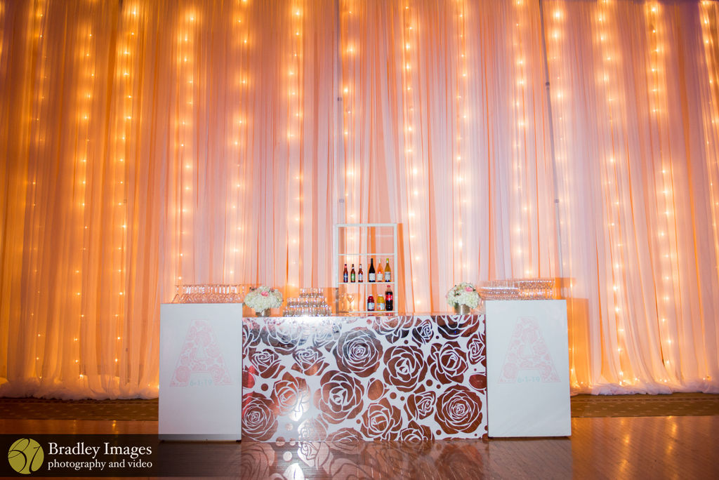 Bar at Audrey's Pink and Rose Gold, Feminine Bat Mitzvah at Washington Hebrew Congregation in Washington DC | Pop Color Events | Adding a Pop of Color to Bar & Bat Mitzvahs in DC, MD & VA | Photo by: Bradley Images