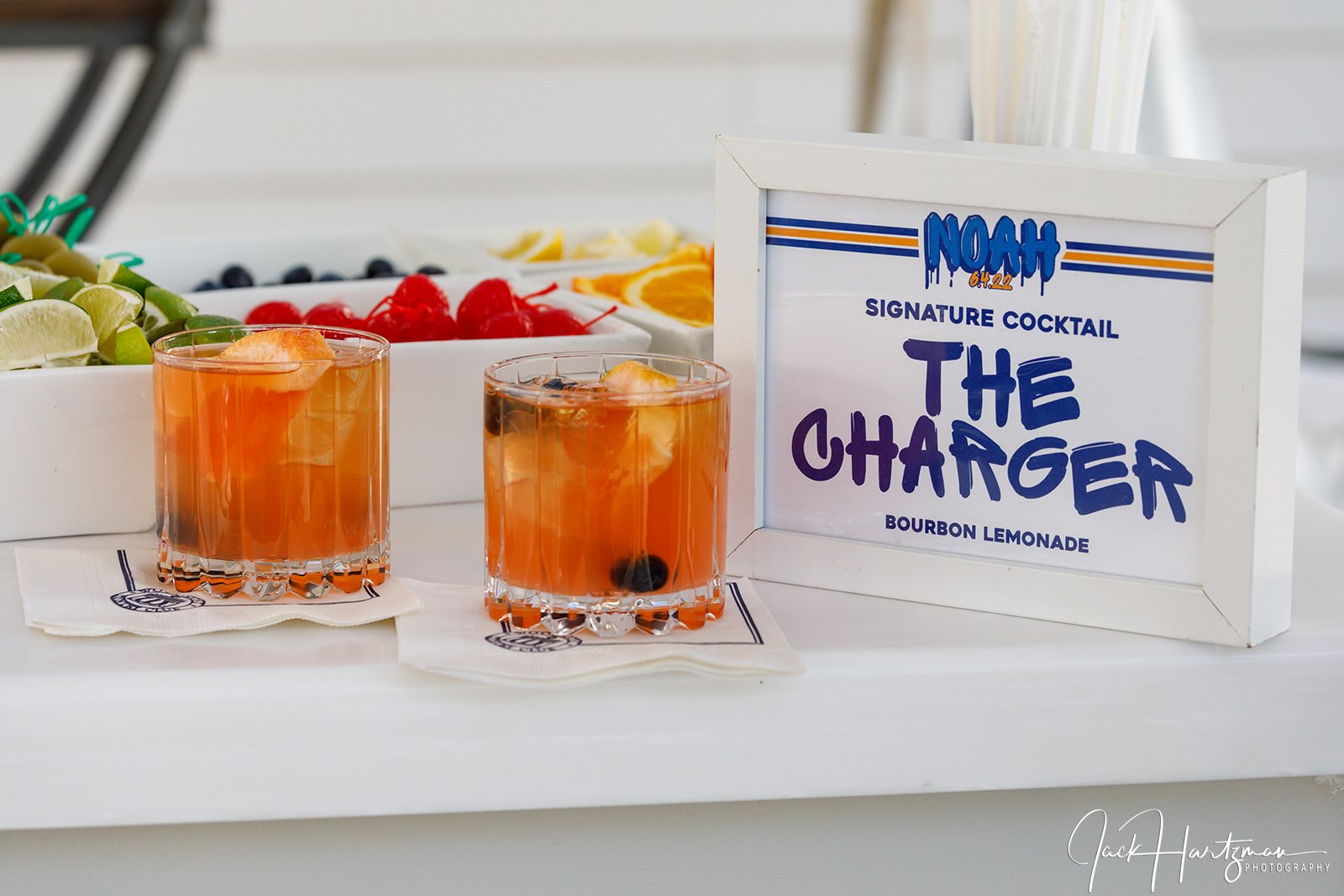 Signature Cocktail at Noah's Chargers-Inspired Urban, Graffiti Bar Mitzvah at Woodmont Country Club in Rockville, MD | Pop Color Events | Adding a Pop of Color to Bar & Bat Mitzvahs in DC, MD & VA | Photo by: Jack Hartzman, Washington Talent Agency
