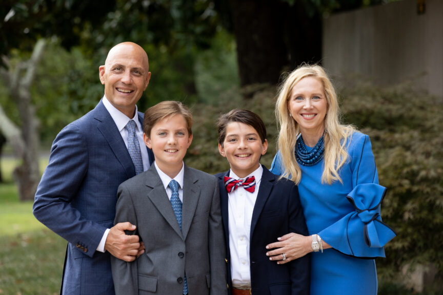 Jacob's lovely family at Jacob's Sporty Bar Mitzvah Party at Pearl Street Warehouse in Washington, DC | Pop Color Events | Adding a Pop of Color to Bar & Bat Mitzvahs in DC, MD & VA | Photo by: Latos Photography.