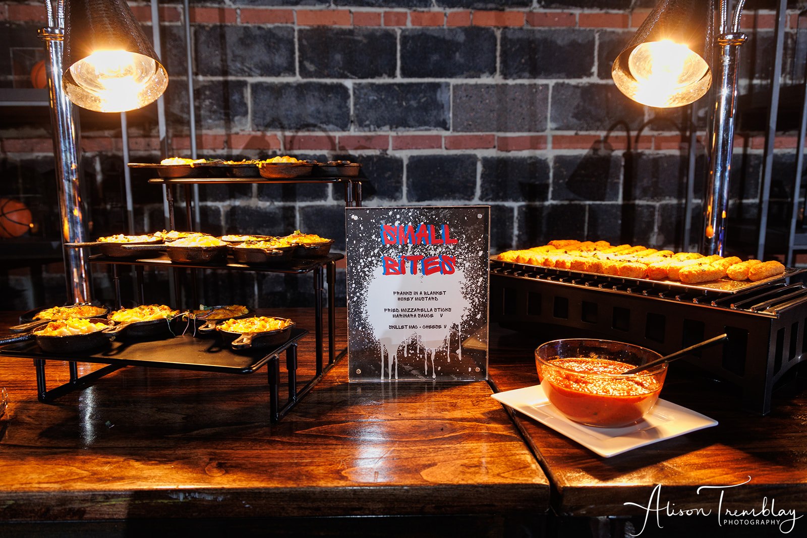 Get Plated provided a unique menu that both the adults and kids loved. at Sebastian's Graffiti and Sports Bar Mitzvah Party at Hook Hall in Washington, DC | Pop Color Events | Adding a Pop of Color to Bar & Bat Mitzvahs in DC, MD & VA | Photo by: Alison Tremblay