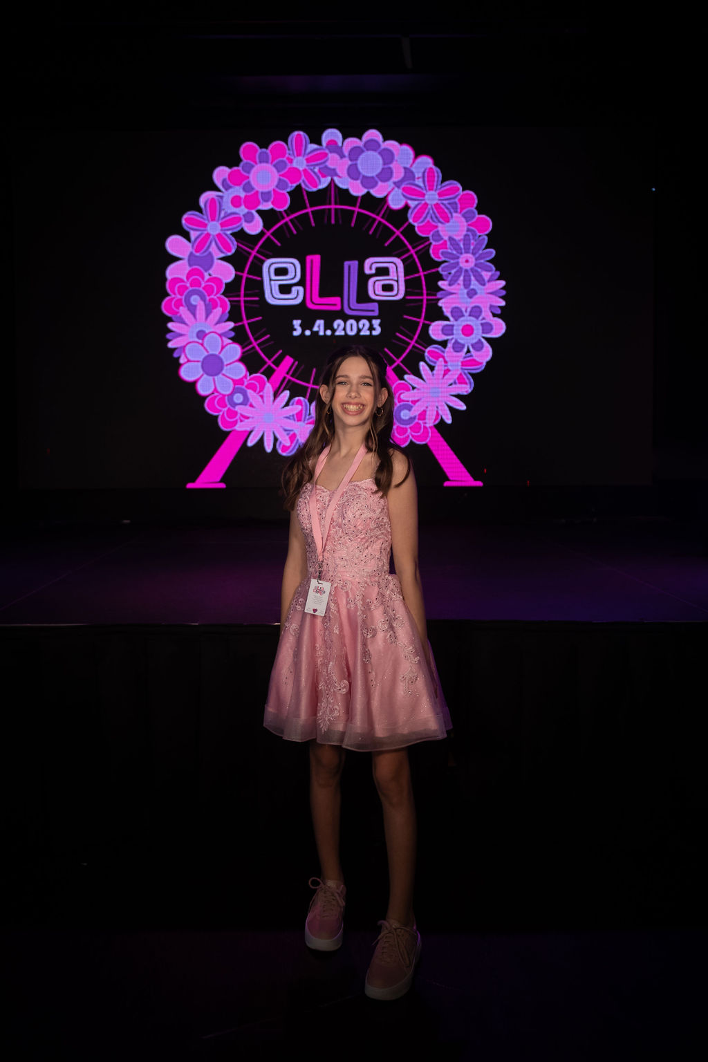 Ella had a wonderful time celebrating with friends and family at Ella Chella Coachella-inspired Bat Mitzvah Party at AMP in Bethesda, MD | Pop Color Events | Adding a Pop of Color to Bar & Bat Mitzvahs in DC, MD & VA | Photo by: Fillman Photo