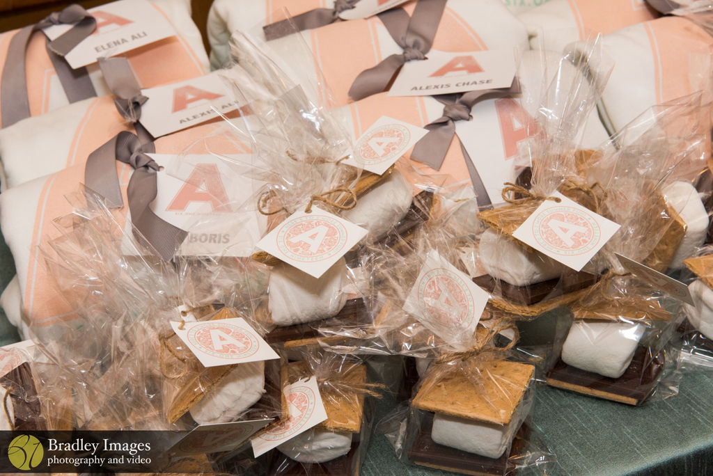 S'mores favors | Pop Color Events | Adding a Pop of Color to Bar & Bat Mitzvahs in DC, MD & VA | Photo by: Bradley Images