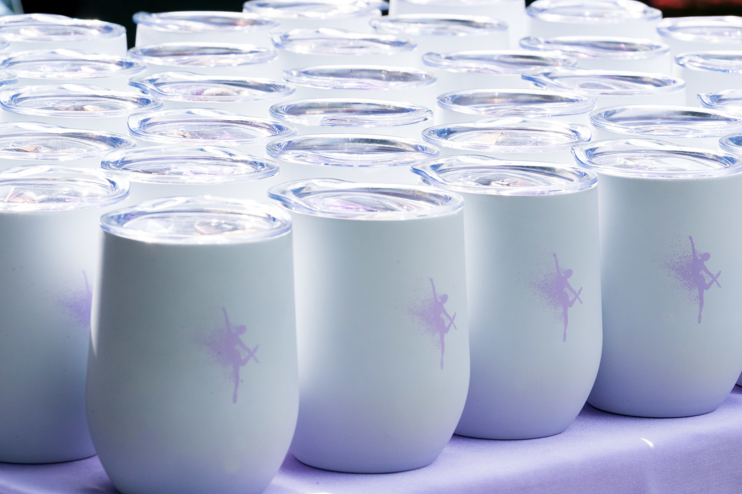 Dancer tumblers | Pop Color Events | Adding a Pop of Color to Bar & Bat Mitzvahs in DC, MD & VA | Photo by: Michael Temchine Photography