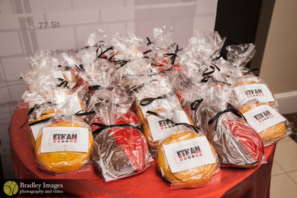 Cookies at Ethan's New York City-Themed Bar Mitzvah Party at Lakewood Country Club | Pop Color Events | Adding a Pop of Color to Bar & Bat Mitzvahs in DC, MD & VA | Photo by: Bradley Images