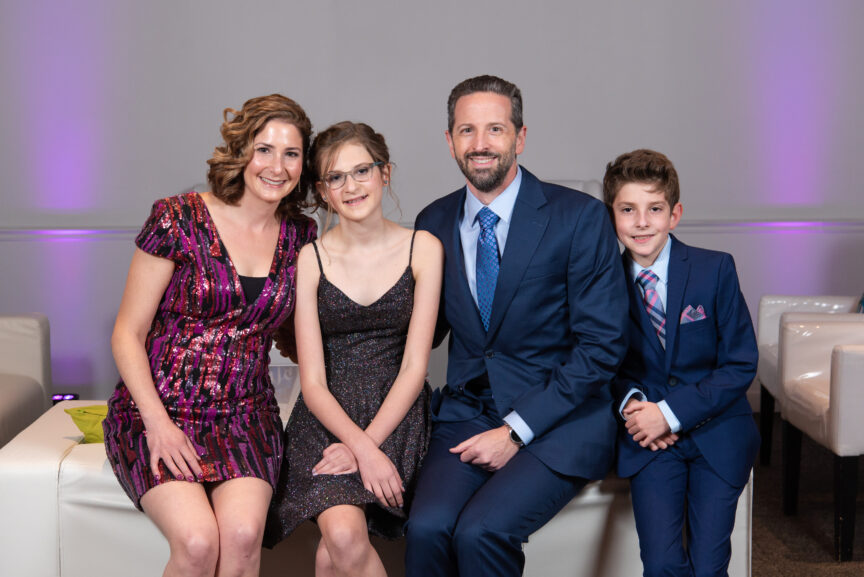 Hanna's colorful rainbow paper lantern Bat Mitzvah at VisArts | Pop Color Events | Adding a Pop of Color to Bar & Bat Mitzvahs in DC, MD & VA | Photo by: Greg Land