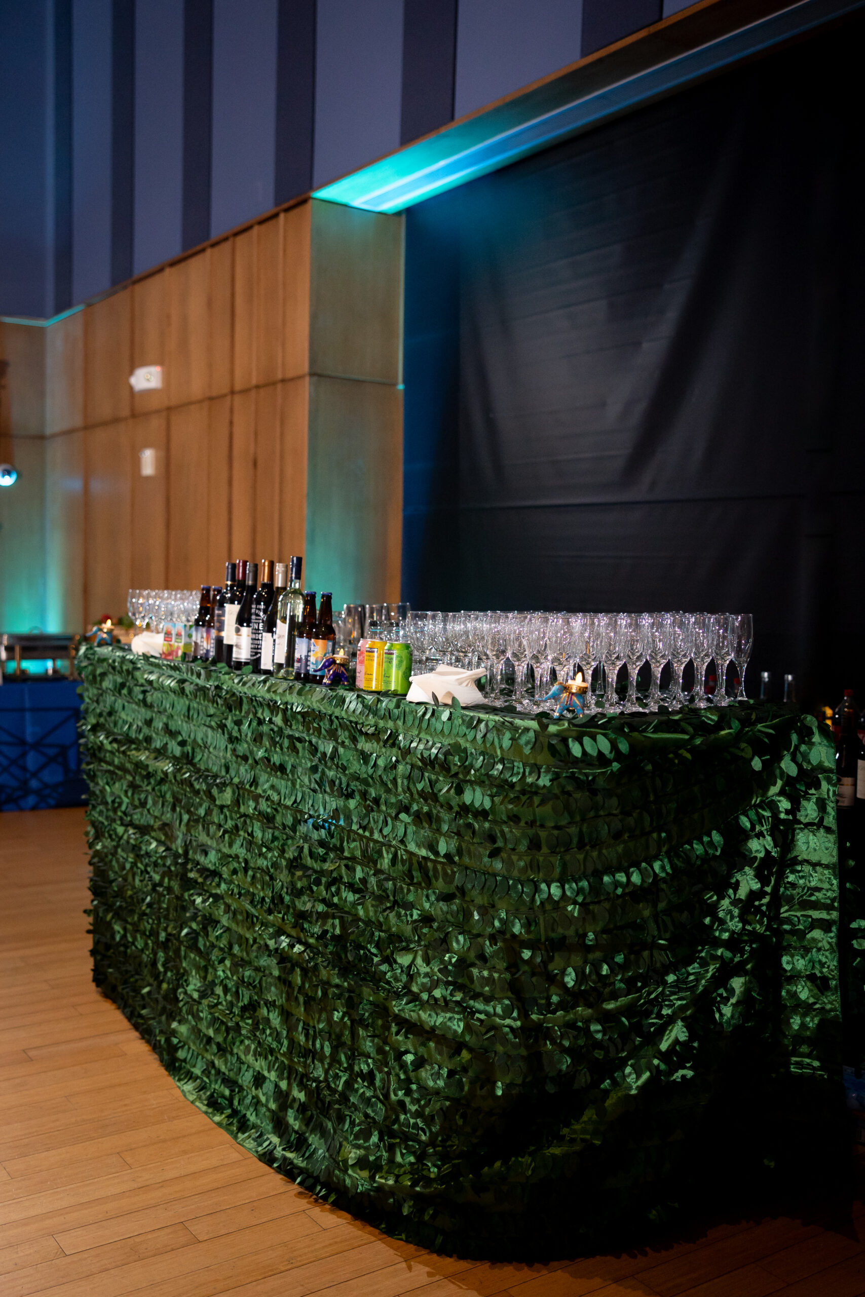 Bar with linen | Pop Color Events | Adding a Pop of Color to Bar & Bat Mitzvahs in DC, MD & VA | Photo by: Jessica Latos Photography