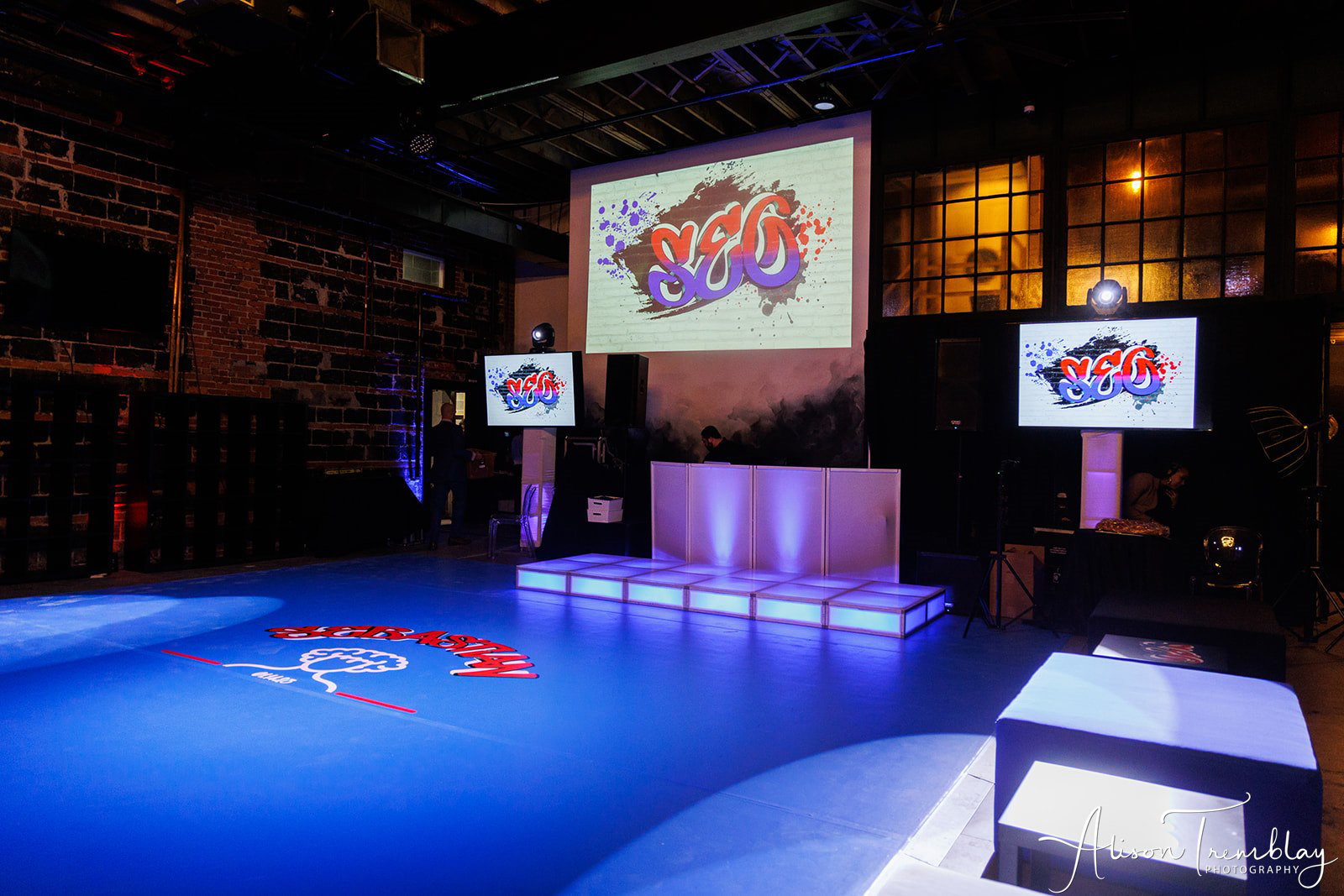 Custom Dance Floor | Pop Color Events | Adding a Pop of Color to Bar & Bat Mitzvahs in DC, MD & VA | Photo by: Alison Tremblay