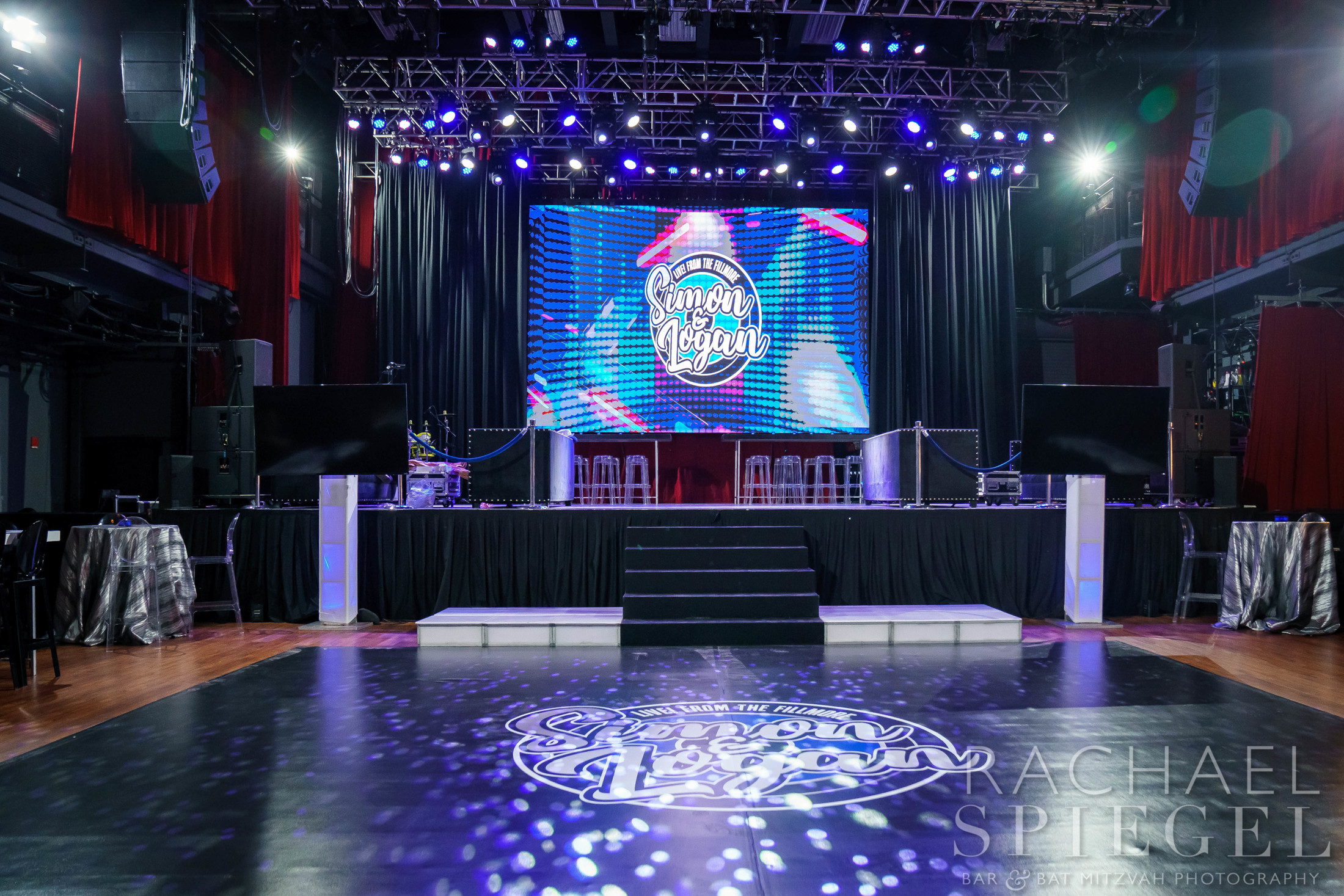 Rock and Roll themed Bar Mitzvah at Filmore Silver Spring | Pop Color Events | Adding a Pop of Color to Bar & Bat Mitzvahs in DC, MD & VA | Photo by: Rachael Spiegel Photography