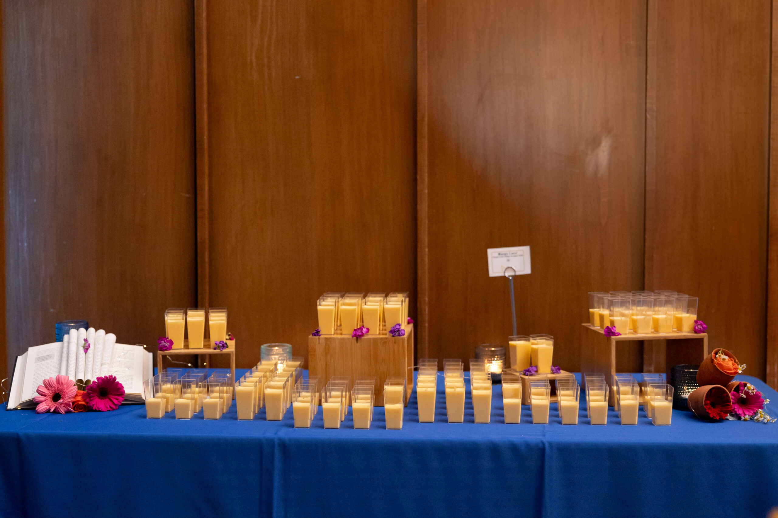 Mango Lassi bar at Priya's Colorful Indian Fusion Bat Mitzvah Party at Silver Spring Civic Building | Pop Color Events | Adding a Pop of Color to Bar & Bat Mitzvahs in DC, MD & VA | Photo by: Jessica Latos Photography