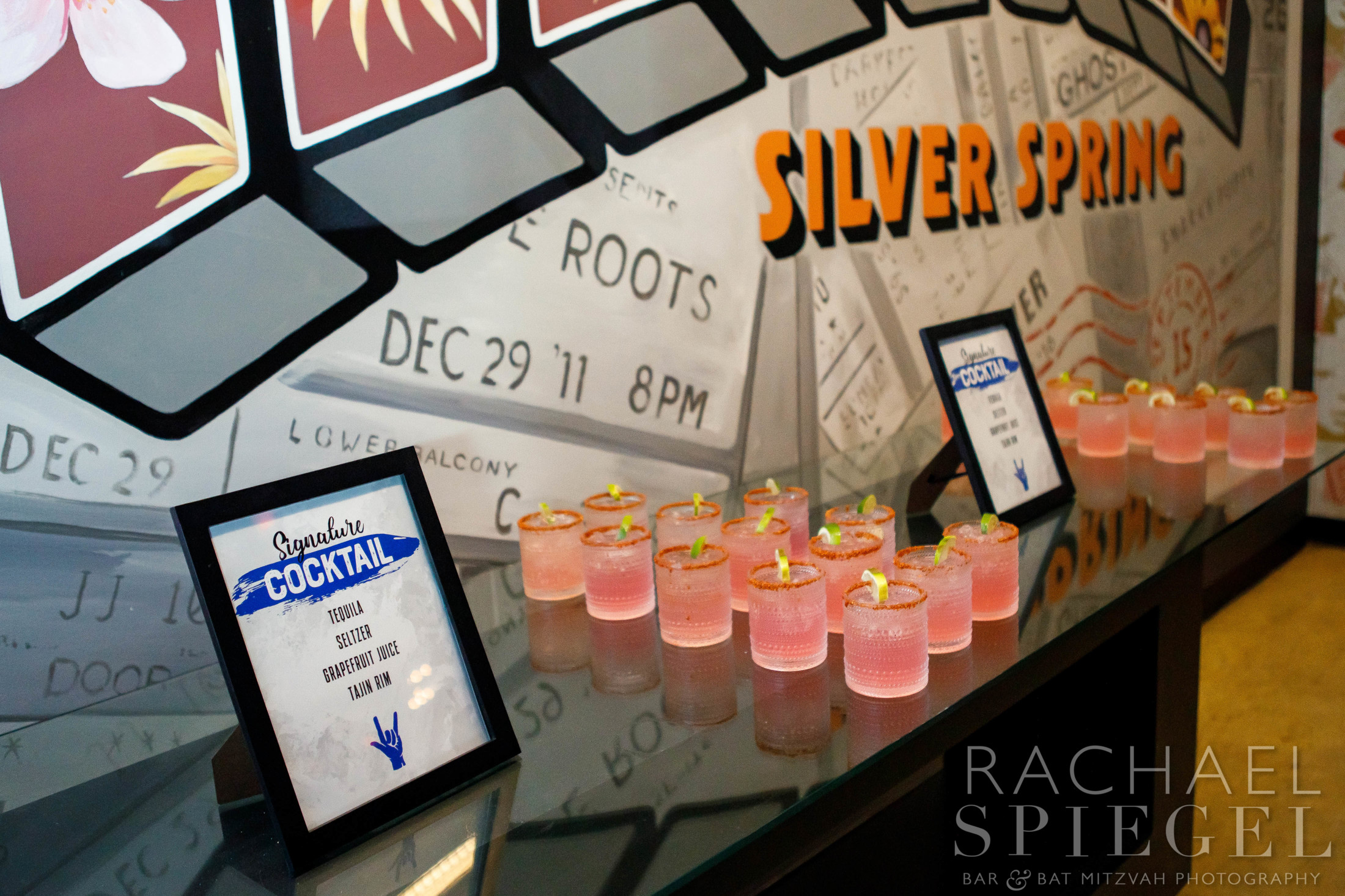 Cocktails | Pop Color Events | Adding a Pop of Color to Bar & Bat Mitzvahs in DC, MD & VA | Photo by: Rachael Spiegel Photography