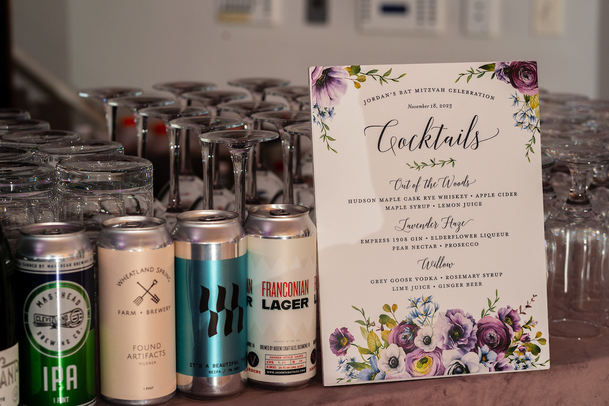 Taylor Swift Cocktails | Pop Color Events | Adding a Pop of Color to Bar & Bat Mitzvahs in DC, MD & VA | Photo by: Michael Temchine