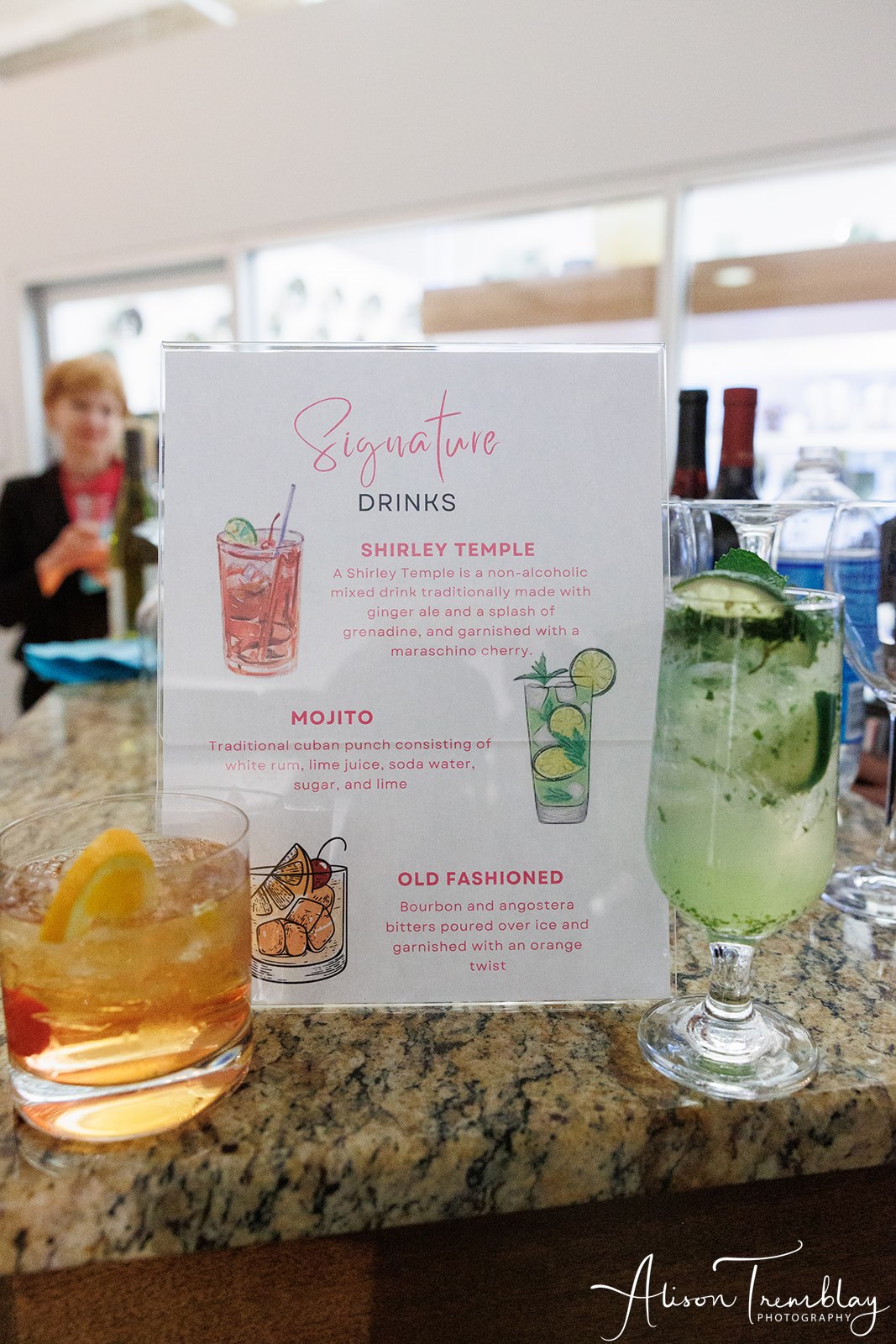 Cocktail sign | Pop Color Events | Adding a Pop of Color to Bar & Bat Mitzvahs in DC, MD & VA | Photo by: Alison Tremblay