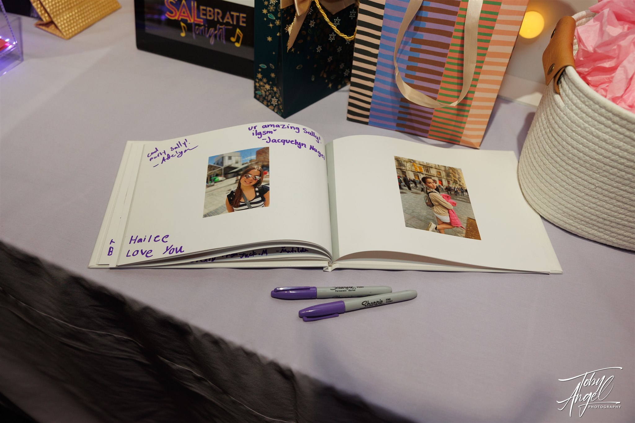 Guest book sign in board | Pop Color Events | Adding a Pop of Color to Bar & Bat Mitzvahs in DC, MD & VA | Photo by: Toby Angel Photography