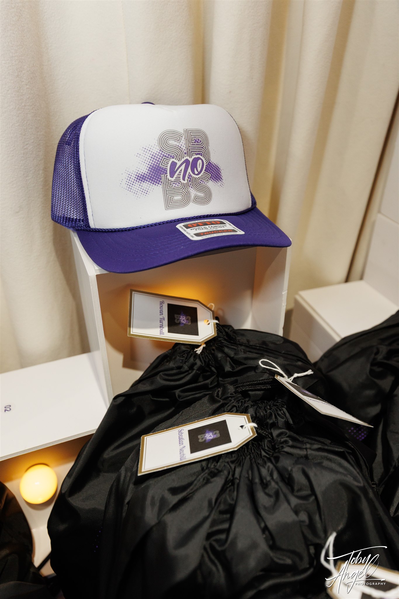 Custom Trucker hats | Pop Color Events | Adding a Pop of Color to Bar & Bat Mitzvahs in DC, MD & VA | Photo by: Toby Angel Photography