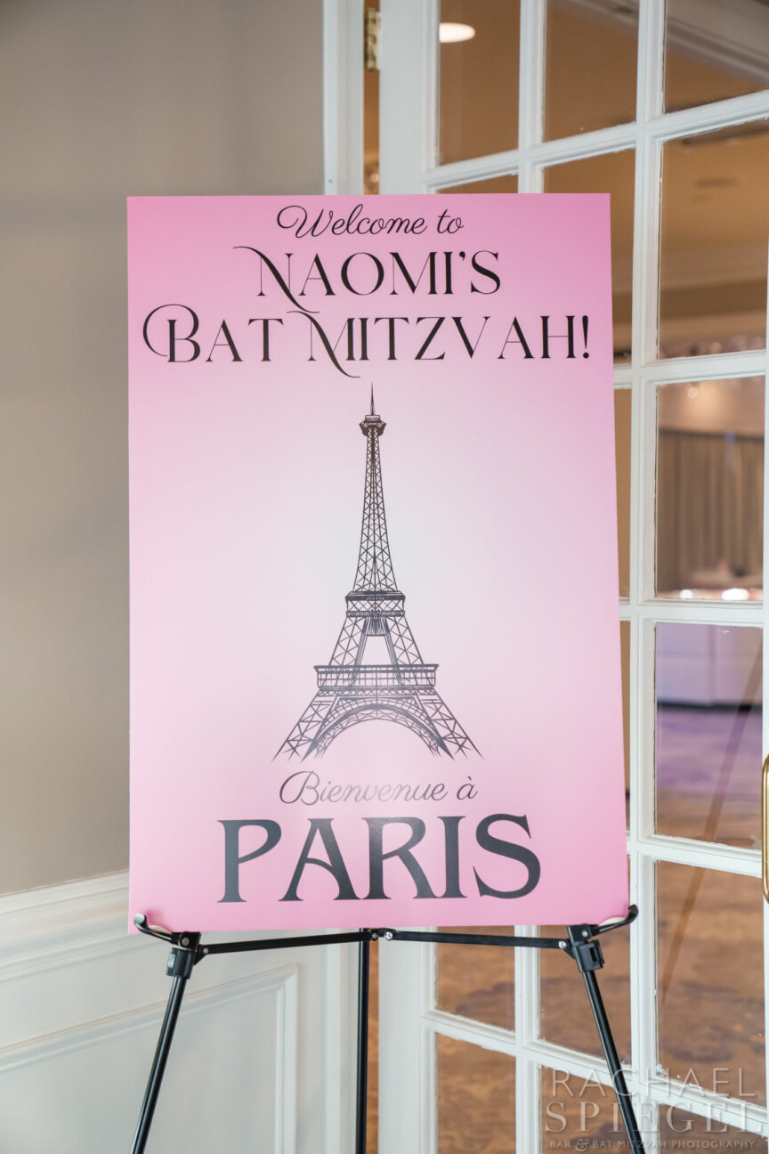 Pink-Paris themed Bat Mitzvah | Pop Color Events | Adding a Pop of Color to Bar & Bat Mitzvahs in DC, MD & VA | Photo by: Rachael Spiegel Photography