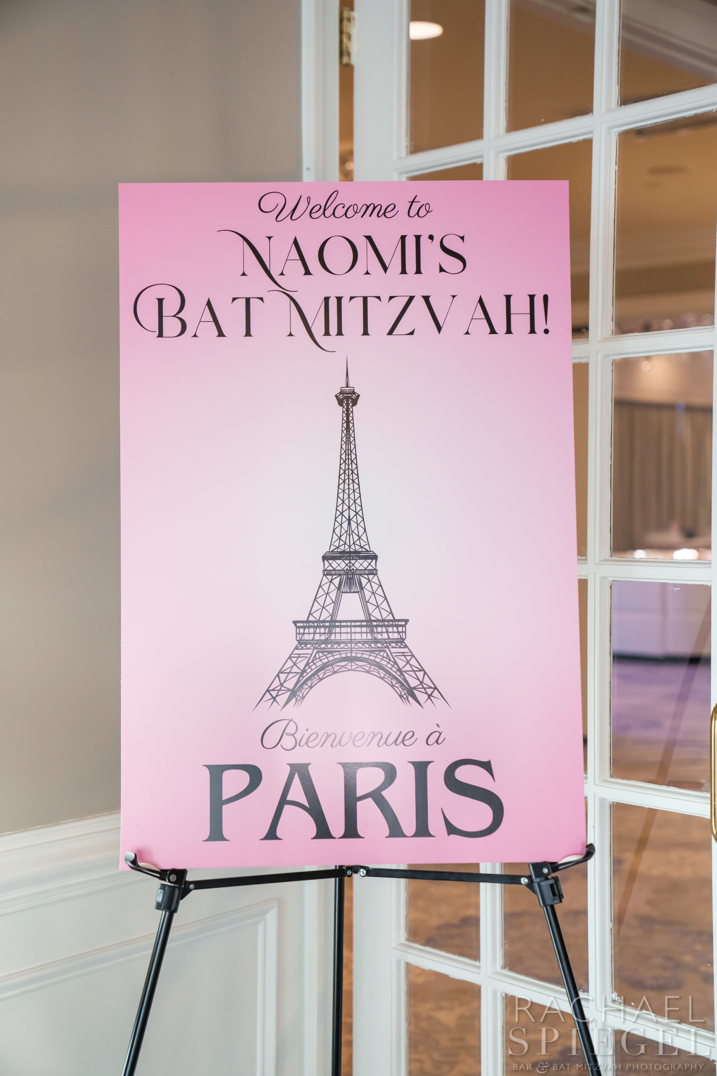 Pink-Paris themed Bat Mitzvah | Pop Color Events | Adding a Pop of Color to Bar & Bat Mitzvahs in DC, MD & VA | Photo by: Rachael Spiegel Photography