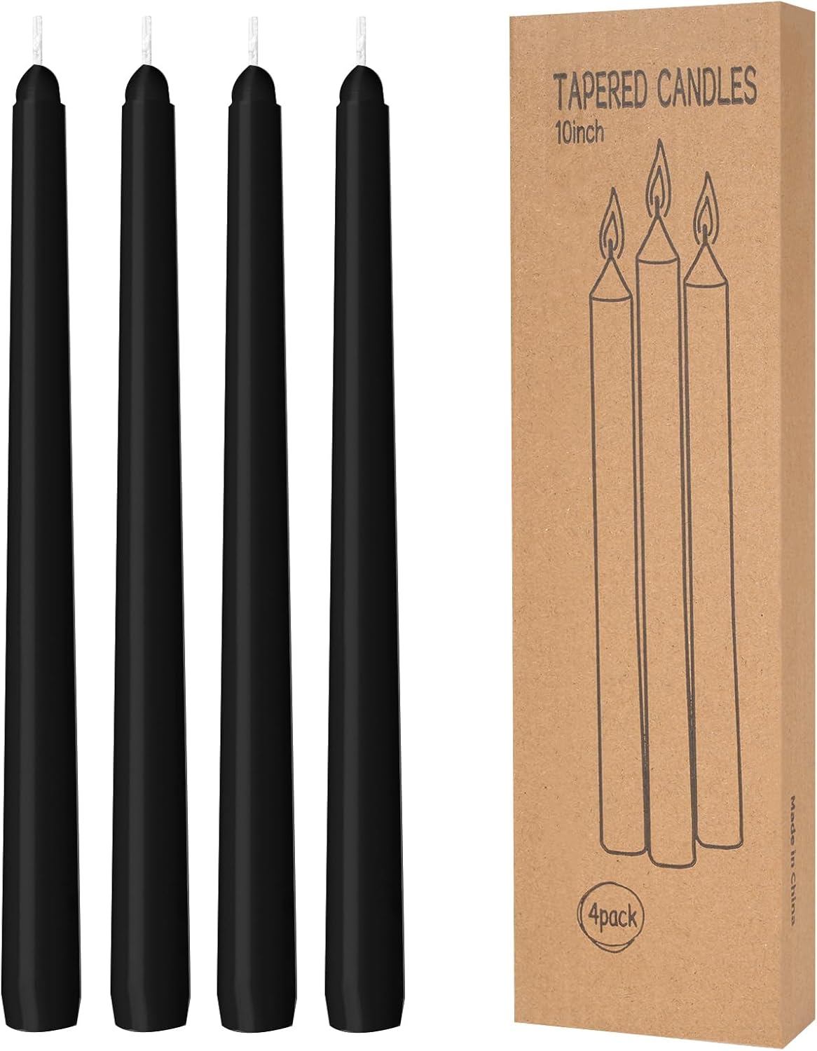 Black taper candles for candle lighting ceremony