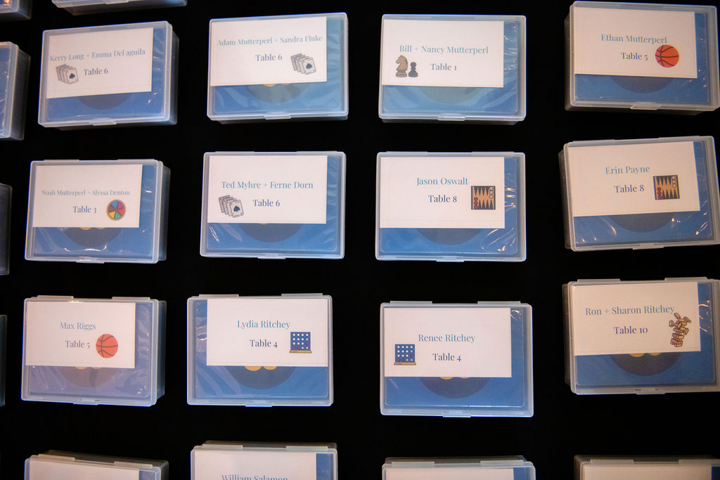 Playing cards escort cards