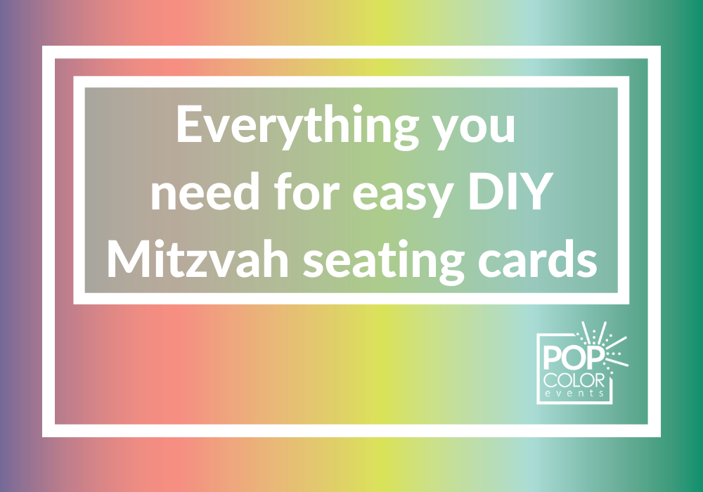 DIY mitzvah escort card ideas that double as favors. Easy, creative options using tags, labels, and simple supplies.