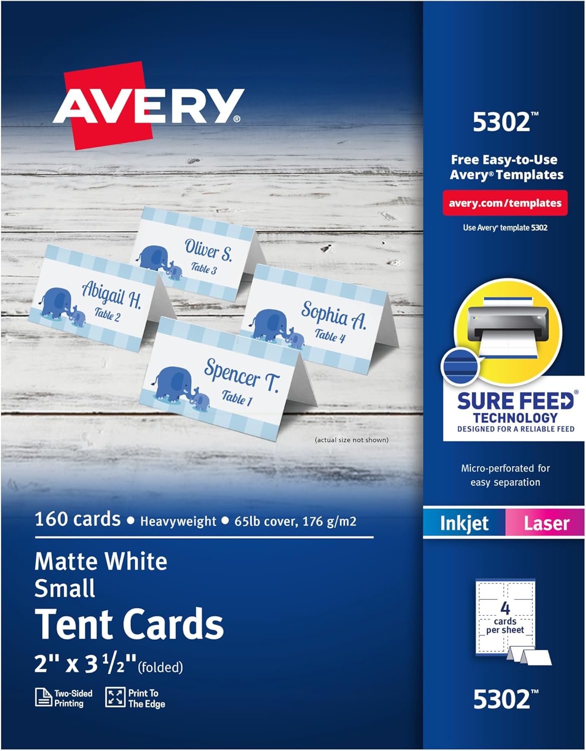 Avery escort cards